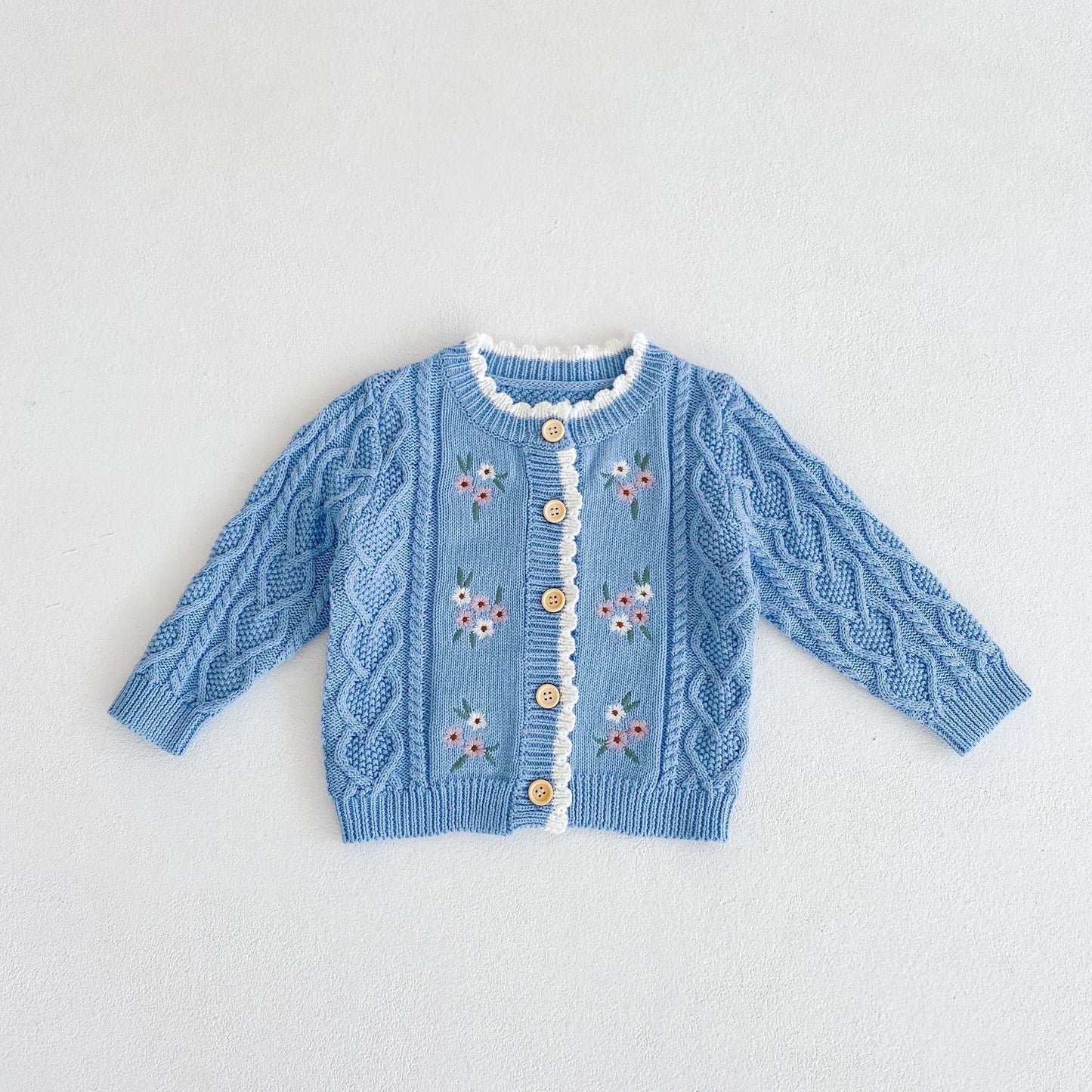 Baby Girl Flower Embroidered Coat