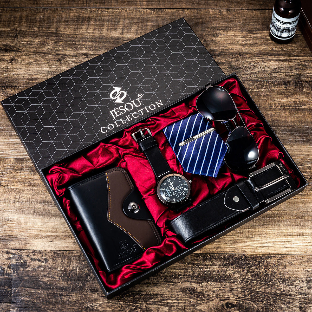 Men's Gift Suit Exquisite Packaging With Watch, Belt, Tie And Wallet