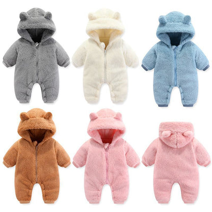 Newborn Thermal Zipper Onesie Rompers Jumpsuit