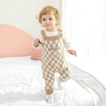 Baby Checkerboard One-piece Romper
