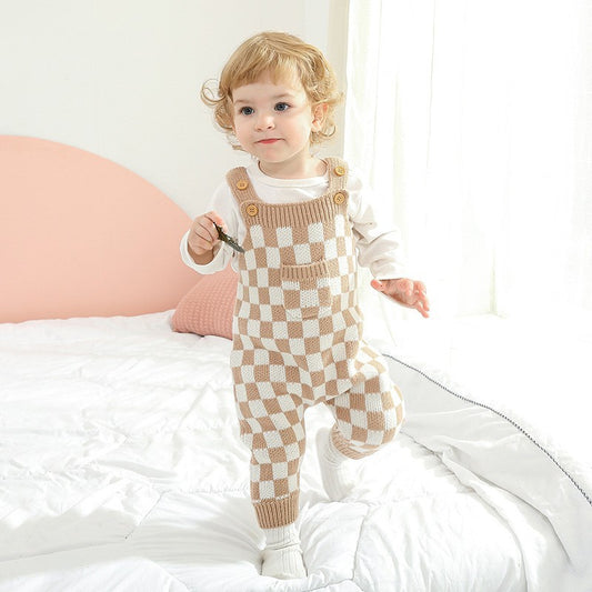 Baby Checkerboard One-piece Romper