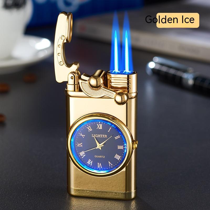 Real Dial Inflatable Windproof Lighter Men's Watch Gift