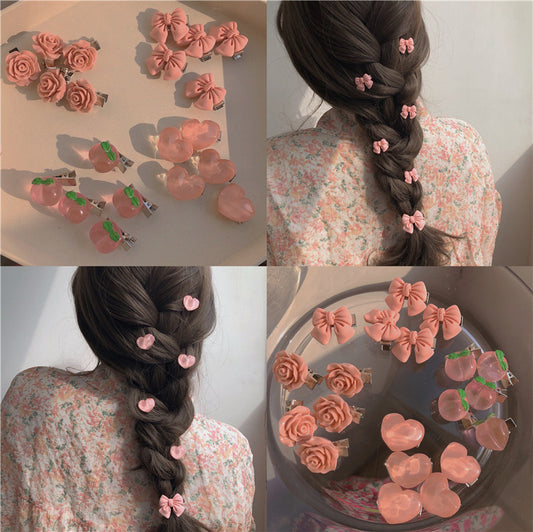 Soft Girl Cute Series Peach Hair Clip