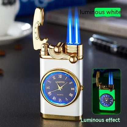 Real Dial Inflatable Windproof Lighter Men's Watch Gift