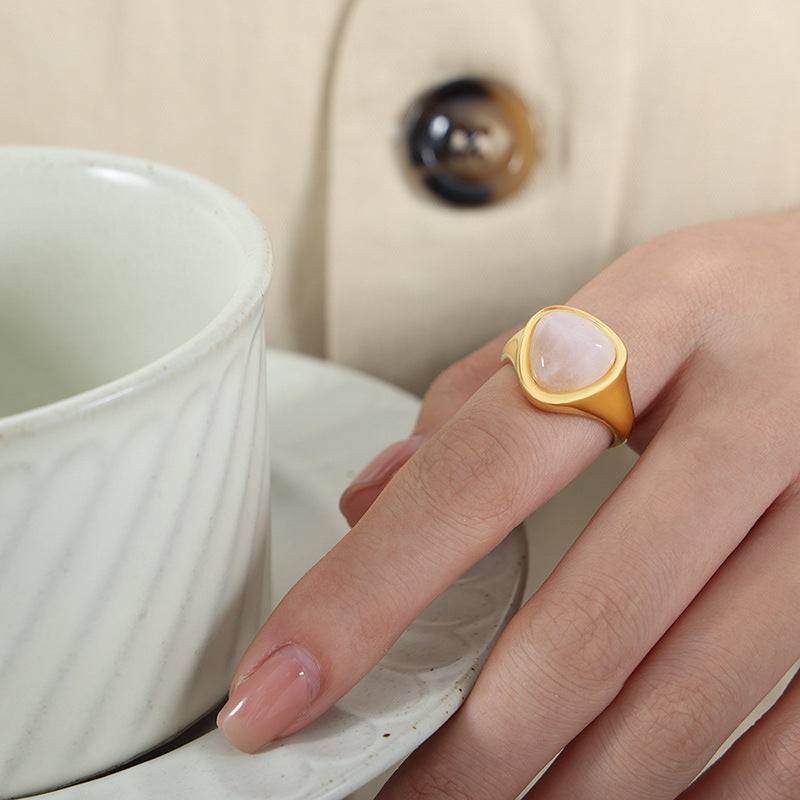 Retro Luxury Elegant Titanium Steel Ring