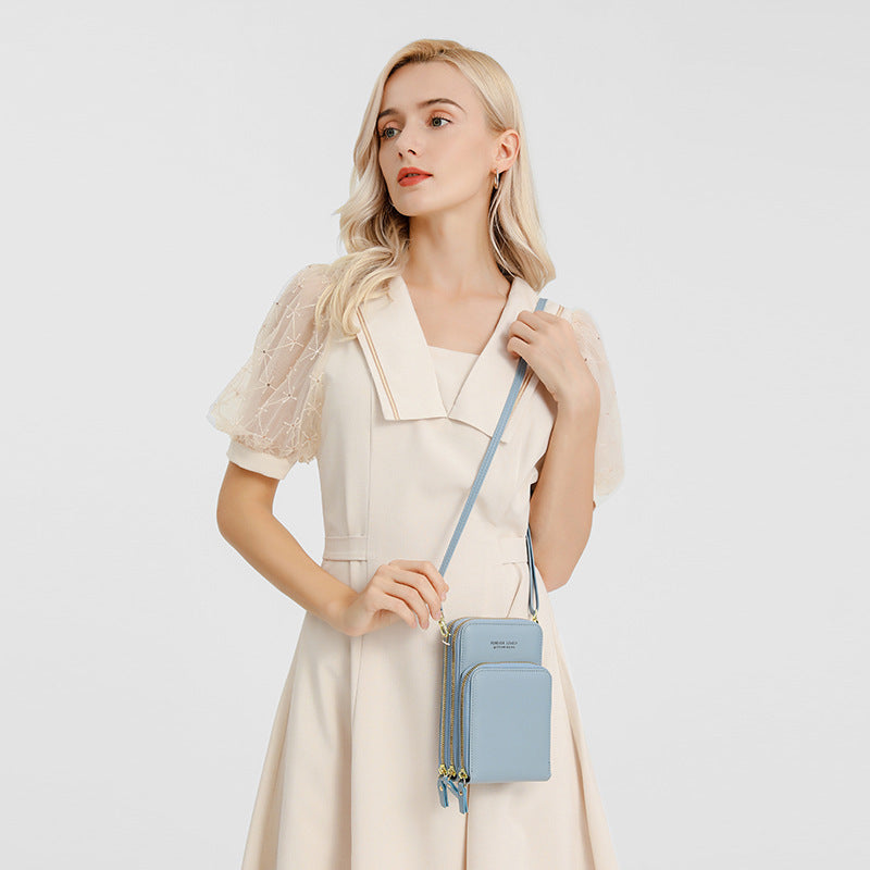 Tri-fold Pockets Crossbody Bag Women