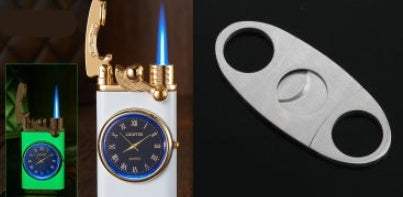 Real Dial Inflatable Windproof Lighter Men's Watch Gift