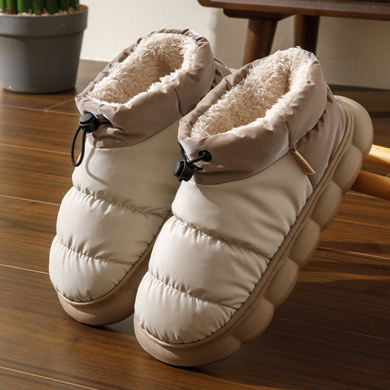 Women's Outer Wear Fleece-lined Indoor Warm Slippers