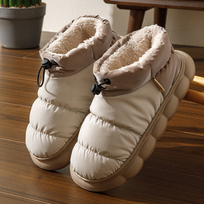 Women's Outer Wear Fleece-lined Indoor Warm Slippers