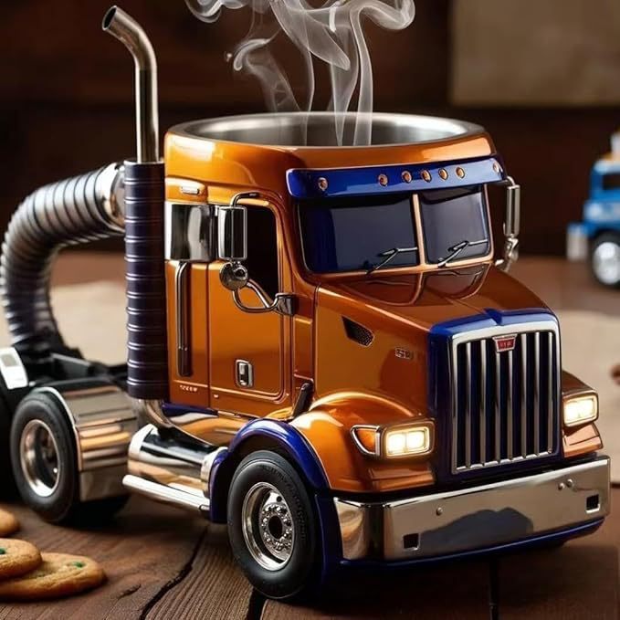 Durable Handcrafted Semi-Truck Coffee Mug
