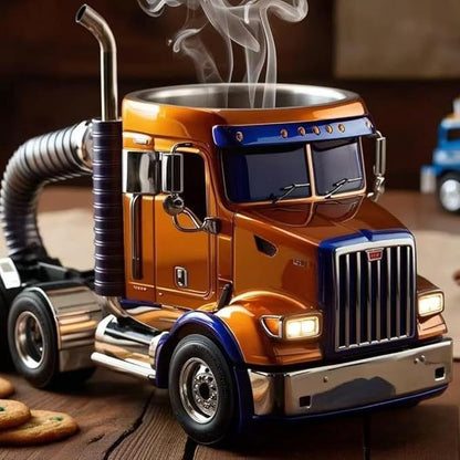Durable Handcrafted Semi-Truck Coffee Mug