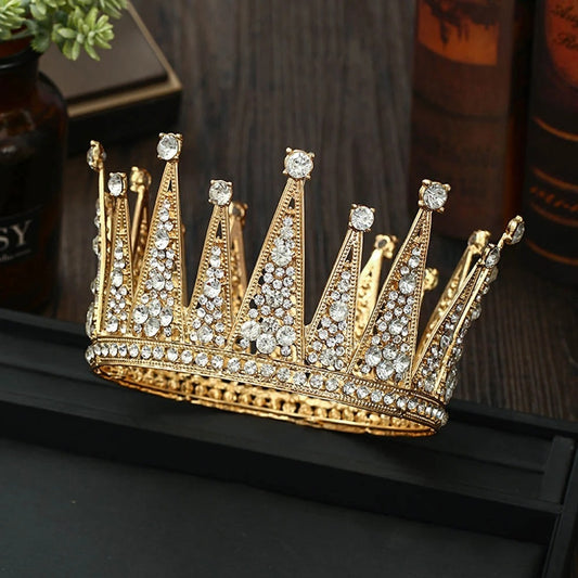 Bridal Alloy Hollow Diamond Crown