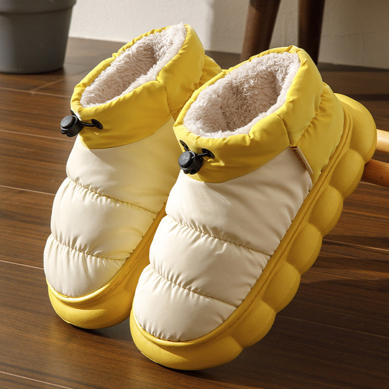 Women's Outer Wear Fleece-lined Indoor Warm Slippers