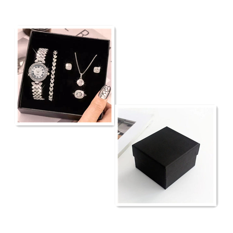 Full Diamond Luxury Bracelet Watch Suit