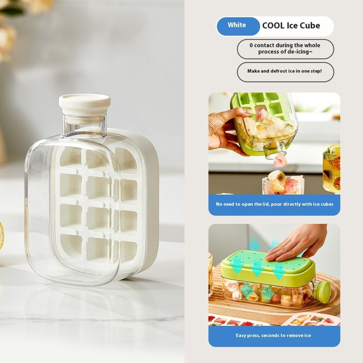 One-Click Molding Cooling Cup And Instant Ice Maker with Zero-Contact