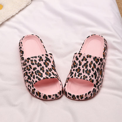 Outdoor Leopard Print Slippers For Women