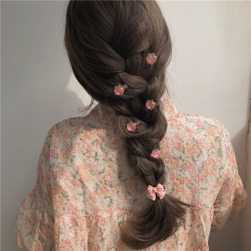 Soft Girl Cute Series Peach Hair Clip