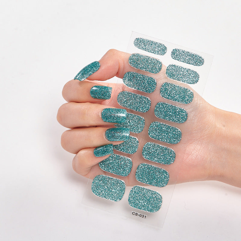 16 Small Gradient Onion Powder Nail Stickers