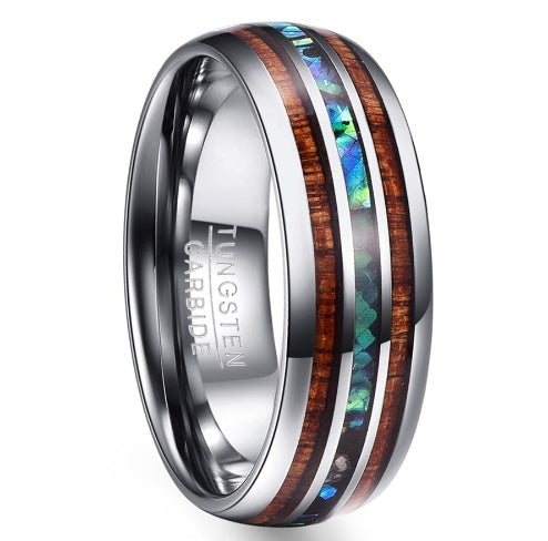 8MM Hawaiian Koa Wood Men Ring
