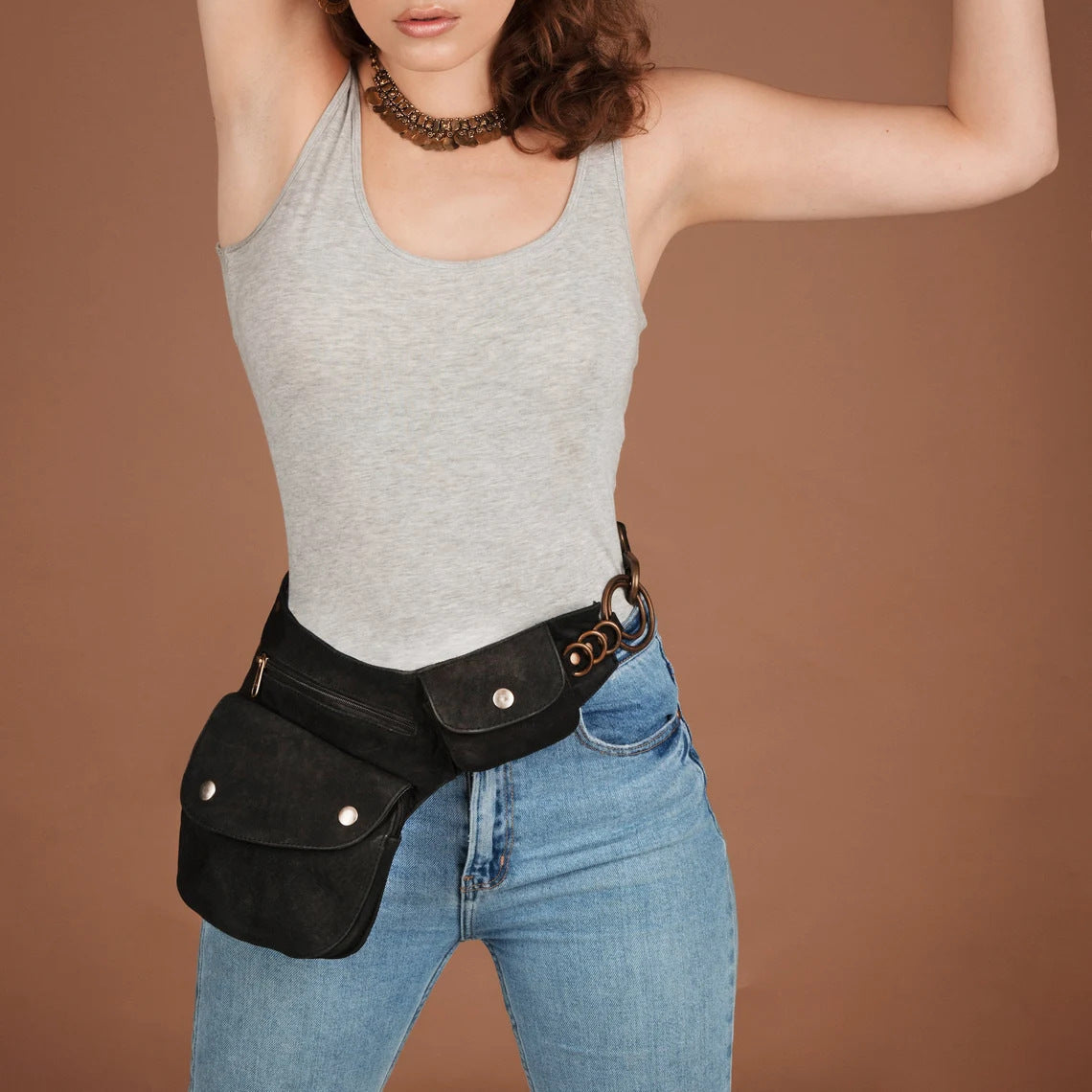 Retro Casual Travel Hiking Mobile Coin Bag