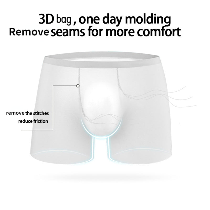 3D pocket Light and translucent Boxer Shorts For Men