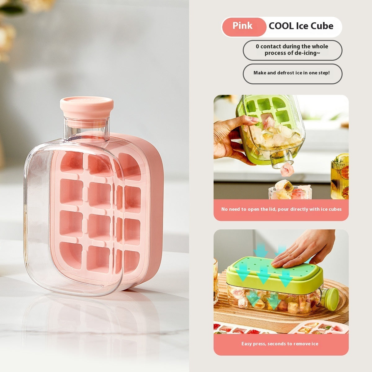 One-Click Molding Cooling Cup And Instant Ice Maker with Zero-Contact