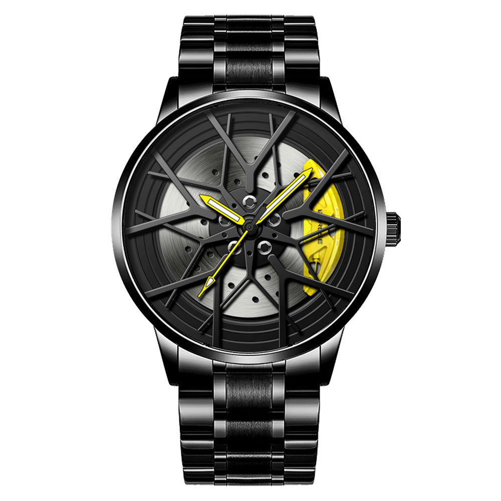 Men's Waterproof Luminous Wheel Watch