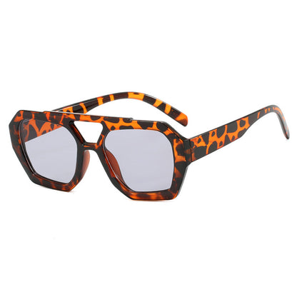 Ins Big Frame Leopard Beach Vacation Glasses