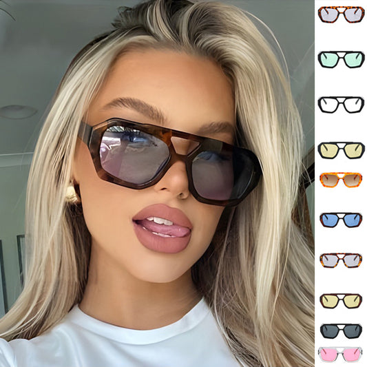 Ins Big Frame Leopard Beach Vacation Glasses