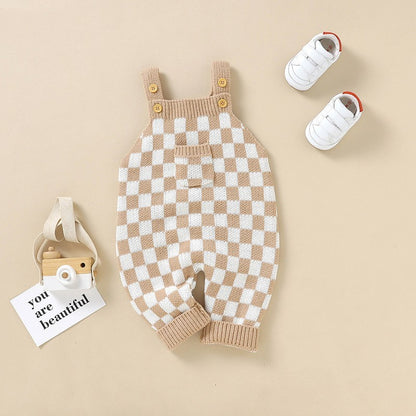 Baby Checkerboard One-piece Romper